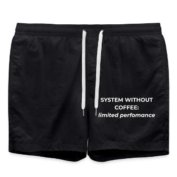 System without coffee: limited performance - Swim Trunks - black - Front - AI Model Male 185 light (185cm)