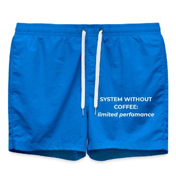 System without coffee: limited performance - Swim Trunks - cobalt blue - Front