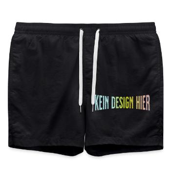 Pas de design ici Chemise drôle qui fait état - Short de bain - noir - Devant - AI Model Male 185 light (185cm)