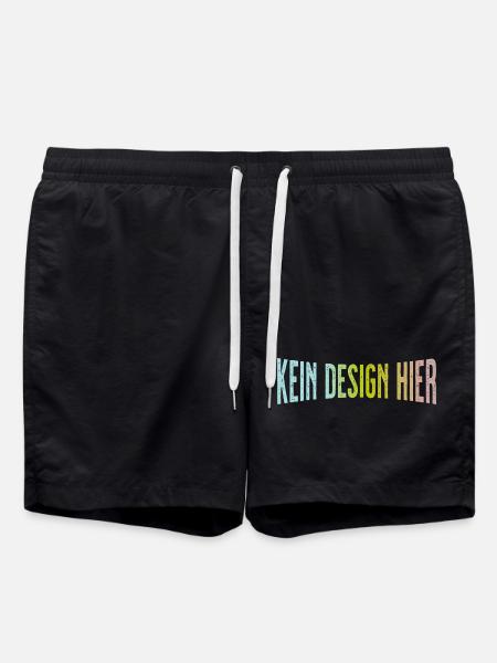No Design Here Funny Statement Shirt - Swim Trunks - black
