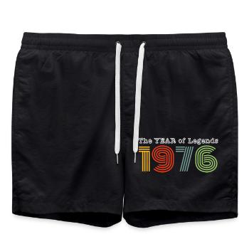 Millésime 1976 - Short de bain - noir - Devant - AI Model Male 185 light (185cm)