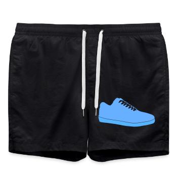 Silhouette de baskets bleues - Short de bain - noir - Devant - AI Model Male 185 light (185cm)