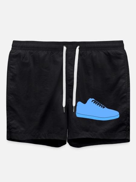 Blauer Sneaker Silhouette - Badeshorts - Schwarz