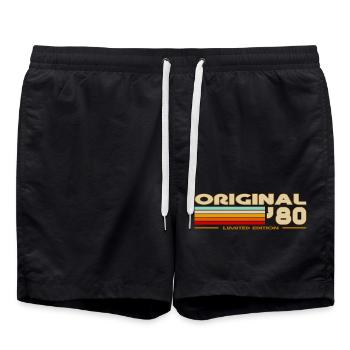1980 - Swim Trunks - black - Front - AI Model Male 185 light (185cm)