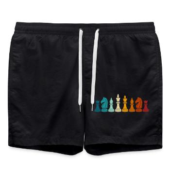 Pions de jeu arc-en-ciel - Short de bain - noir - Devant - AI Model Male 185 light (185cm)