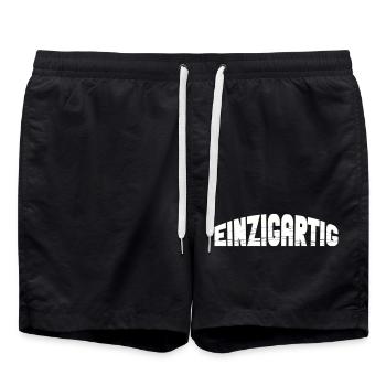einzigartig - Badeshorts - Schwarz - Vorne - AI Model Male 185 light (185cm)