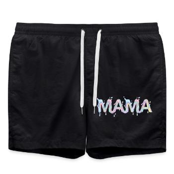 Mom Lettering - Mother's Day - Swim Trunks - black - Front - AI Model Male 185 light (185cm)