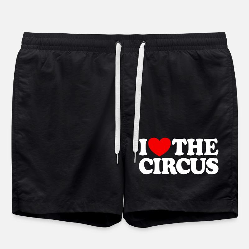 Ich liebe den Zirkus - Badeshorts - Schwarz