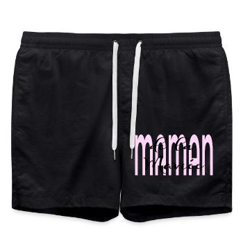 Mutter der Braut - Badeshorts - Schwarz - Vorne - AI Model Male 185 light (185cm)