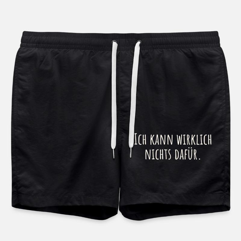 Ich kann wirklich nichts dafür - Badeshorts - Schwarz
