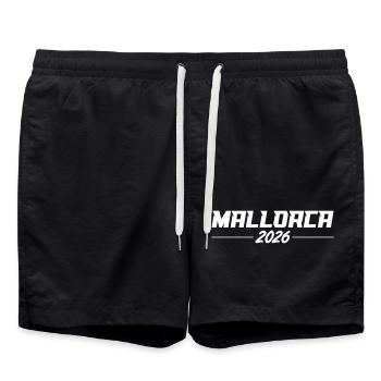 Majorque 2026 - Short de bain - noir - Devant - AI Model Male 185 light (185cm)