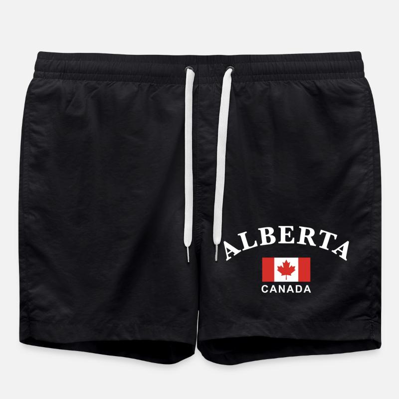 Alberta, Canada - Swim Trunks - black
