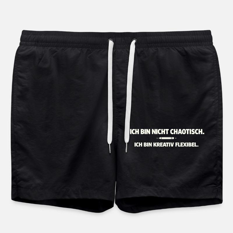 Creative, flexible instead of chaotic - Swim Trunks - black