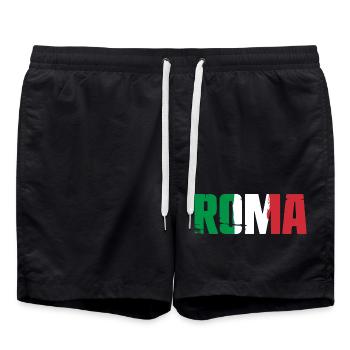Roma Italia Vintage Rome - Swim Trunks - black - Front - AI Model Male 185 light (185cm)
