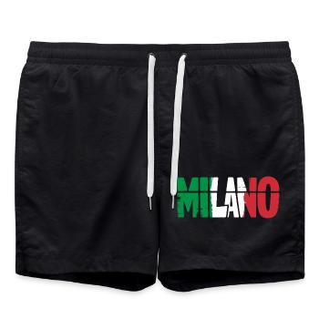 Milano Italy Milan - Swim Trunks - black - Front - AI Model Male 185 light (185cm)
