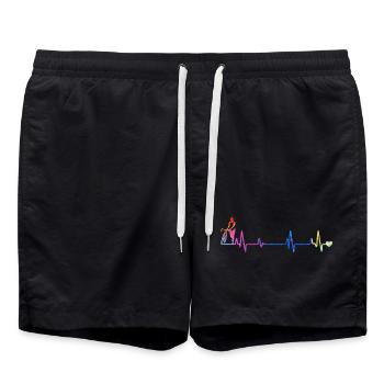 Art de figures en couleur pulsant - Short de bain - noir - Devant - AI Model Male 185 light (185cm)