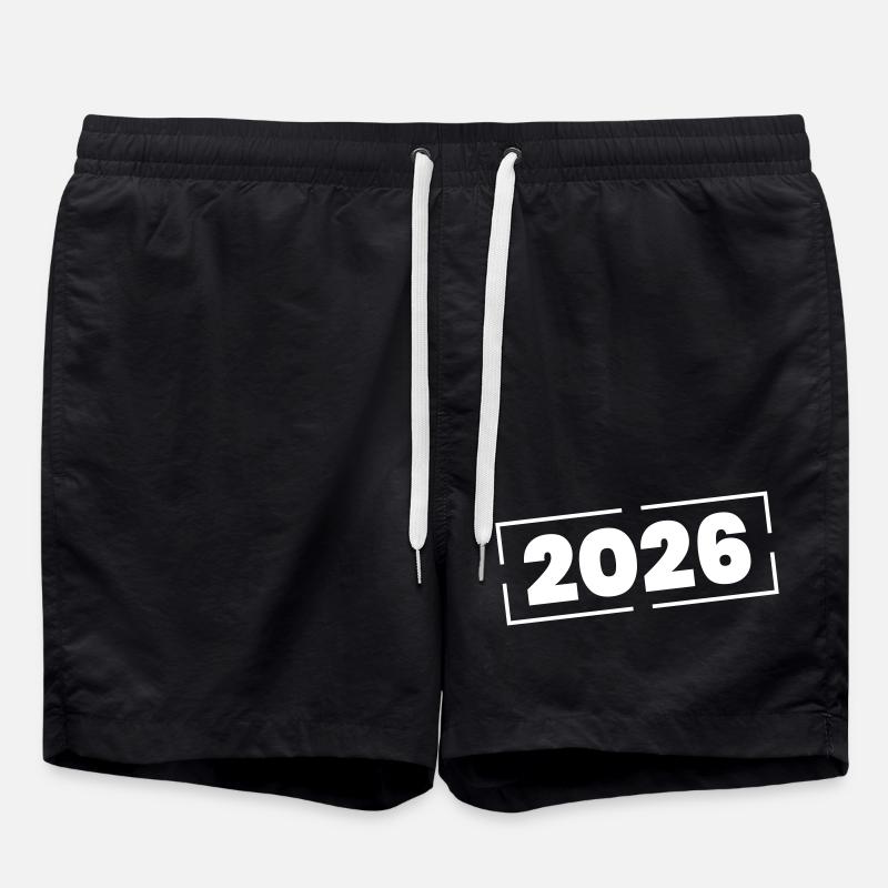 2026 Stamp Year - Swim Trunks - black