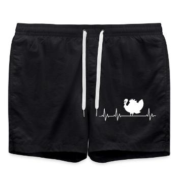 Turkey - Turkey - Thanksgiving - Swim Trunks - black - Front - AI Model Male 185 light (185cm)