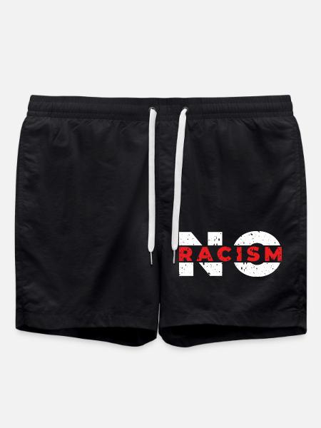 no racism - Swim Trunks - black