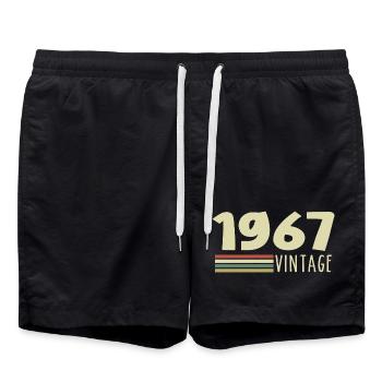 1967 Anniversaire 1967 - Short de bain - noir - Devant - AI Model Male 185 light (185cm)