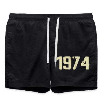 Jubilé 1974 - Short de bain - noir - Devant - AI Model Male 185 light (185cm)