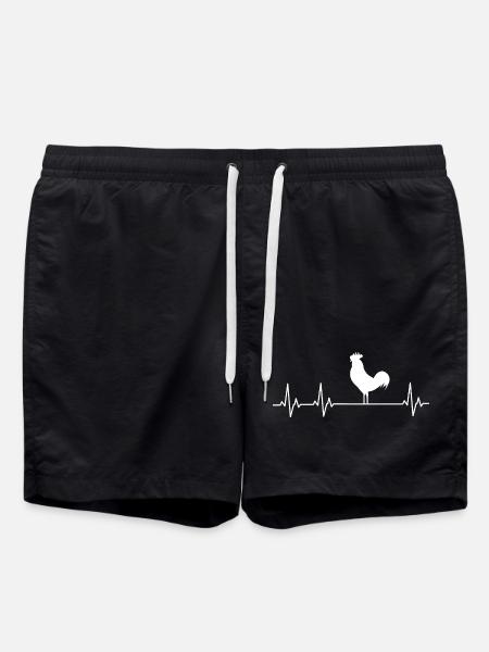 Chickens Fans - - Rooster - Chicks - Swim Trunks - black