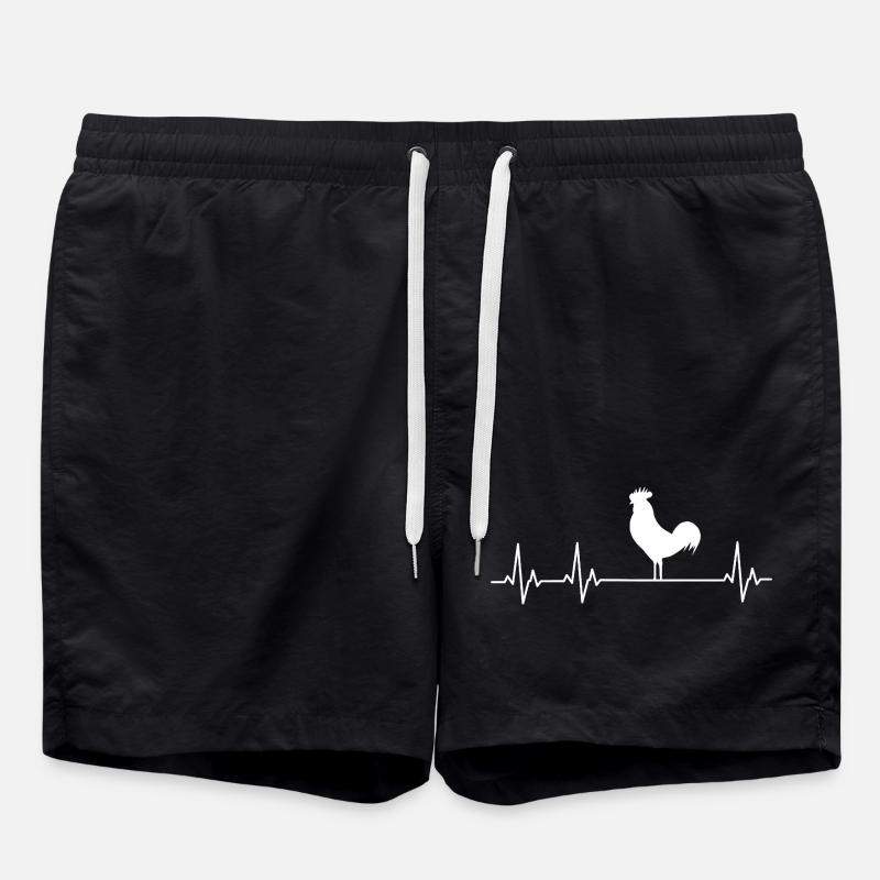 Chickens Fans - - Rooster - Chicks - Swim Trunks - black