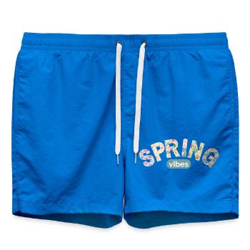 Lettres florales / Motifs floraux colorés - Short de bain - cobalt blue - Devant
