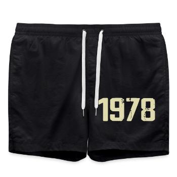 Jubilé 1978 - Short de bain - noir - Devant - AI Model Male 185 light (185cm)