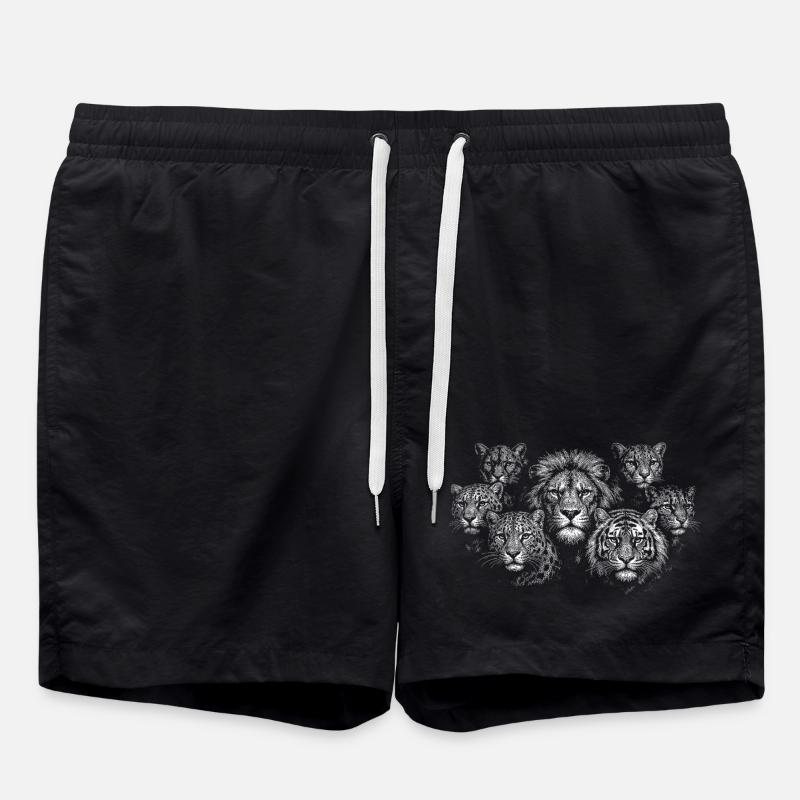 Großkatzen - Badeshorts - Schwarz