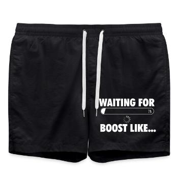 Waiting For Boost Like Turbo JDM Lover - Swim Trunks - black - Front - AI Model Male 185 light (185cm)