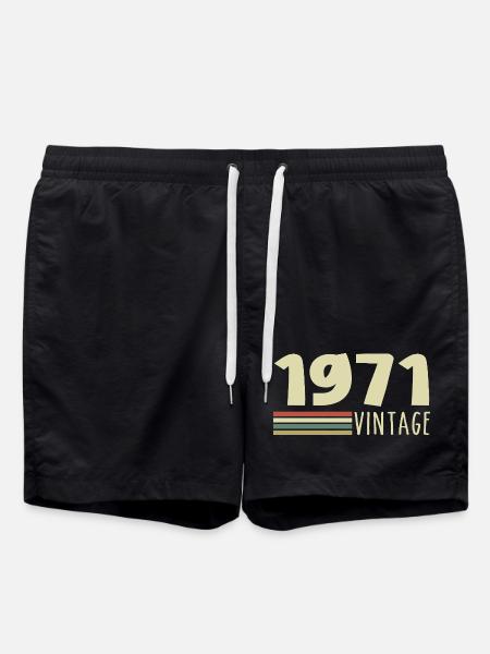 1971-Anniversary-1971-retro-1971 - Swim Trunks - black
