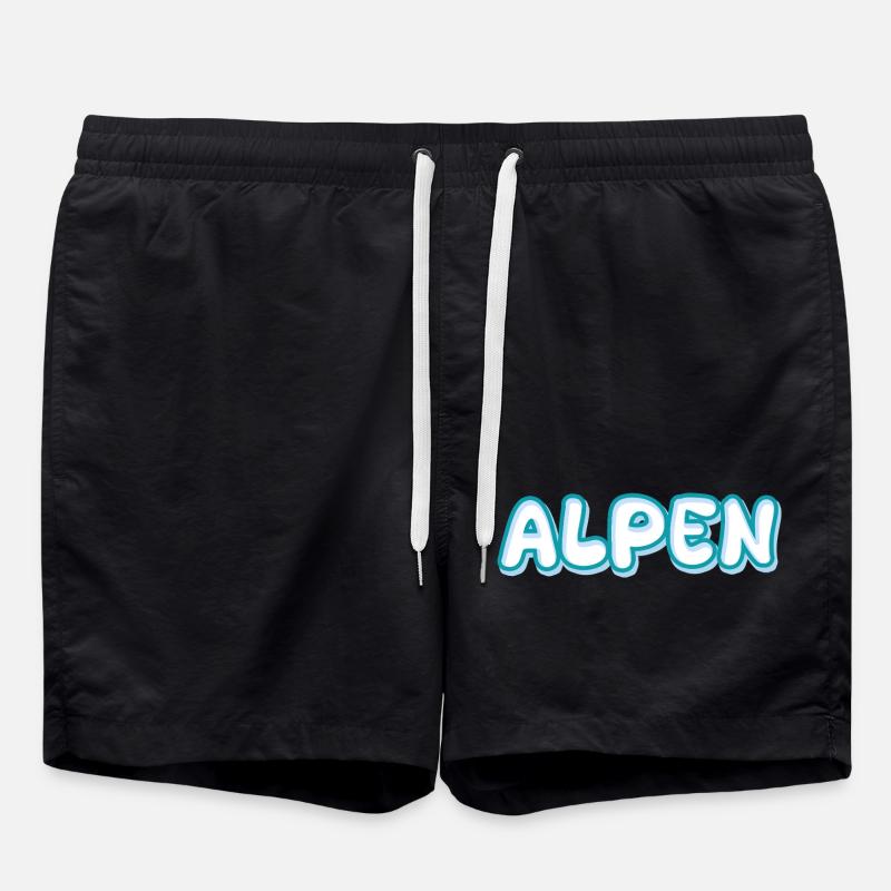 Alps as a mountain - Swim Trunks - black