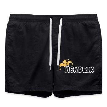 Fastnacht Hendrik - Badeshorts - Schwarz - Vorne - AI Model Male 185 light (185cm)