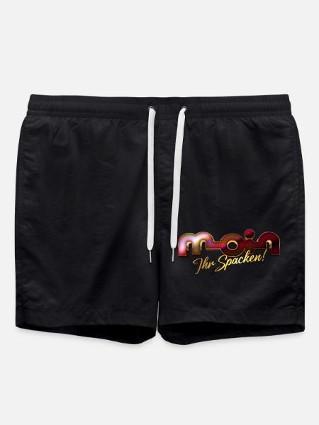 Moin ihr Spacken! - Badeshorts - Schwarz