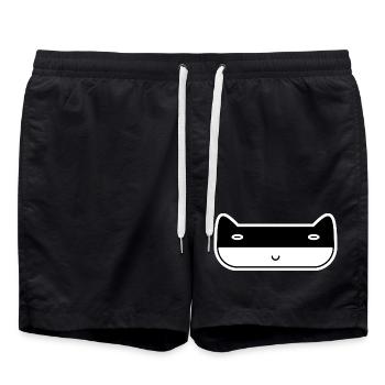 Cat Thug - Badeshorts - Schwarz - Vorne - AI Model Male 185 light (185cm)