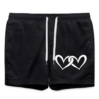 Mariage Hearts - Short de bain - noir - Devant - AI Model Male 185 light (185cm)