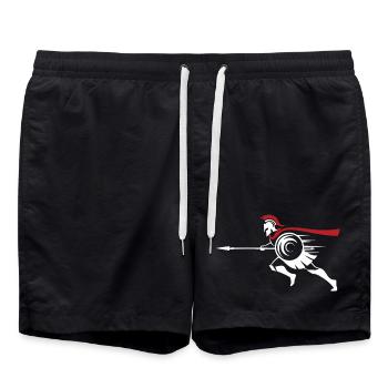 Spartiate Sprint Silhouette Mascotte Spartan Run - Short de bain - noir - Devant - AI Model Male 185 light (185cm)