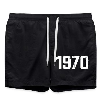1970 - Badeshorts - Schwarz - Vorne - AI Model Male 185 light (185cm)