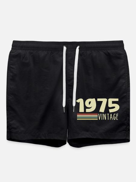 1975-Anniversary-1975-retro-1975 - Swim Trunks - black