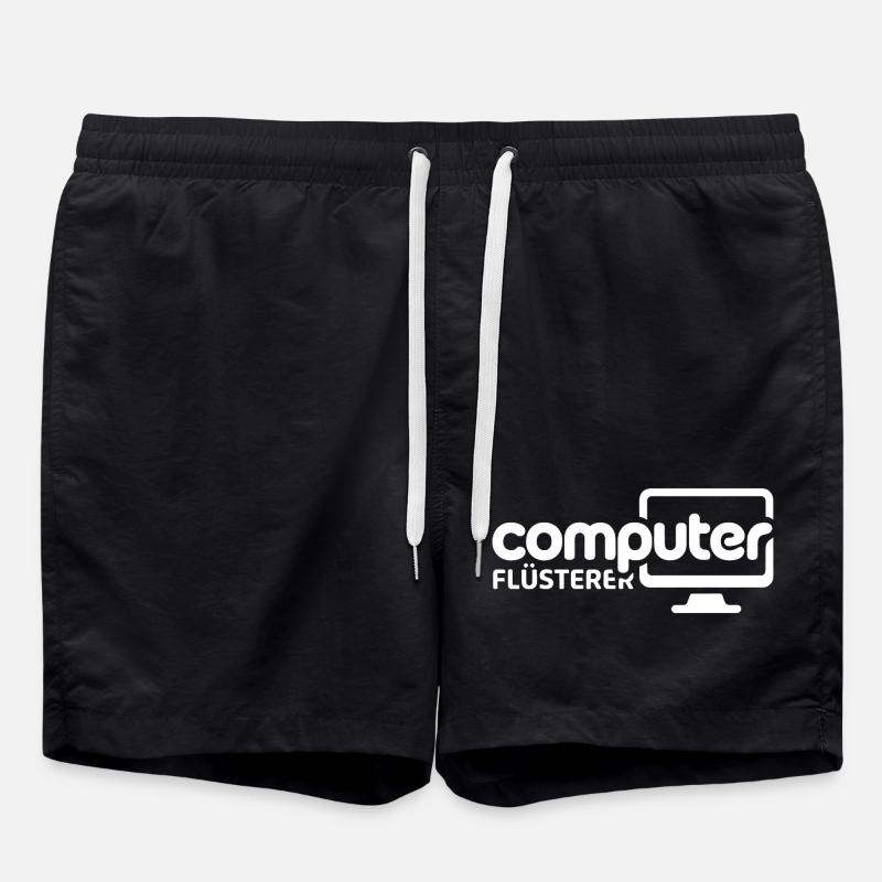 Computer Flüsterer Monitor-Illustration - Badeshorts - Schwarz