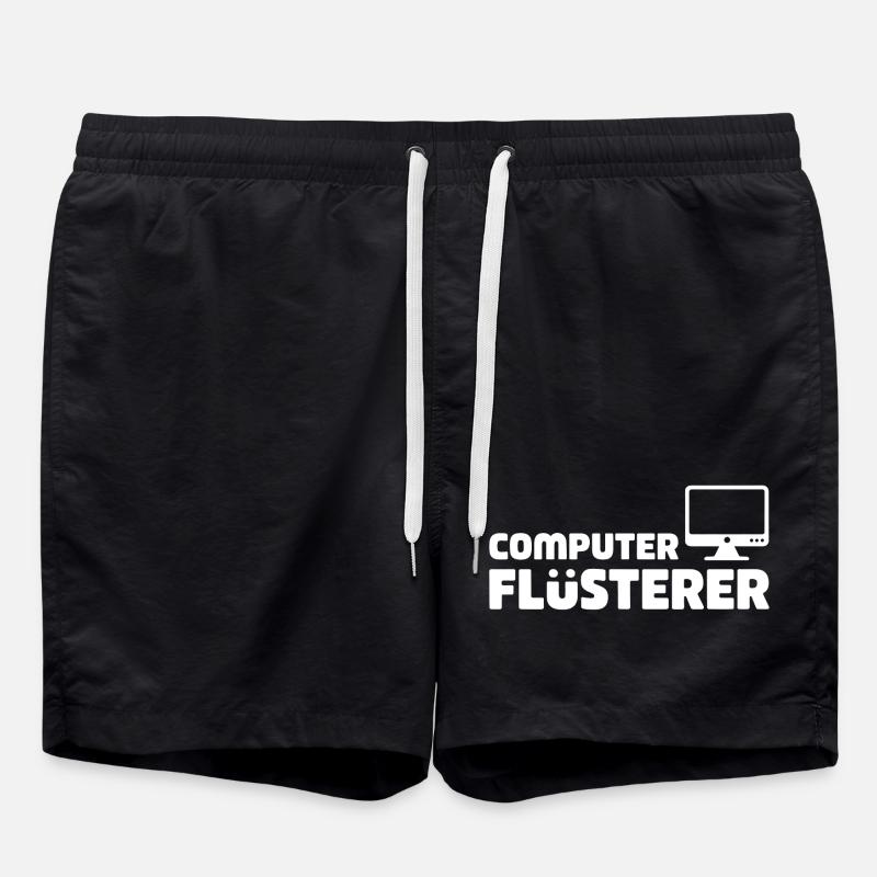 Computer Whisperer Retro-Tech - Swim Trunks - black