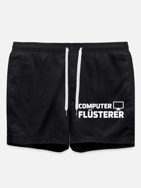 Computerflüsterer Shirt - Badeshorts - Schwarz