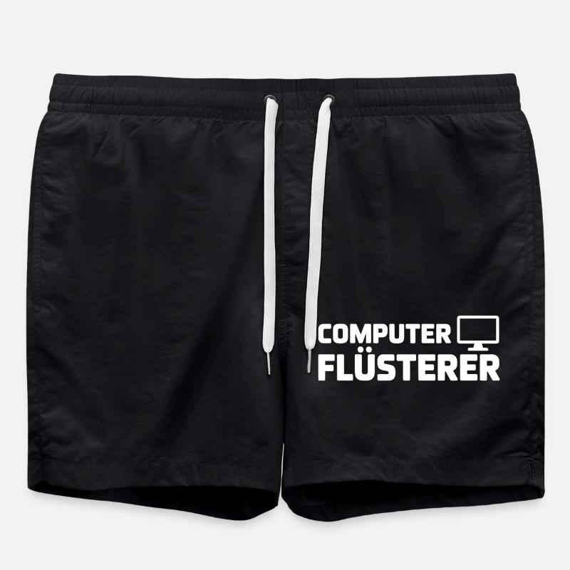 Computerflüsterer Shirt - Badeshorts - Schwarz