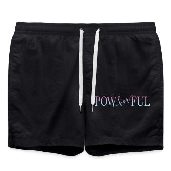 Powherful Frauen Power - Badeshorts - Schwarz - Vorne - AI Model Male 185 light (185cm)