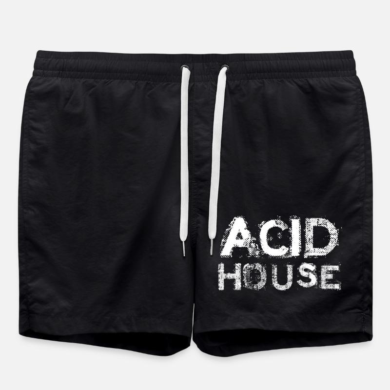 Acid House Caractère en gras - Short de bain - noir