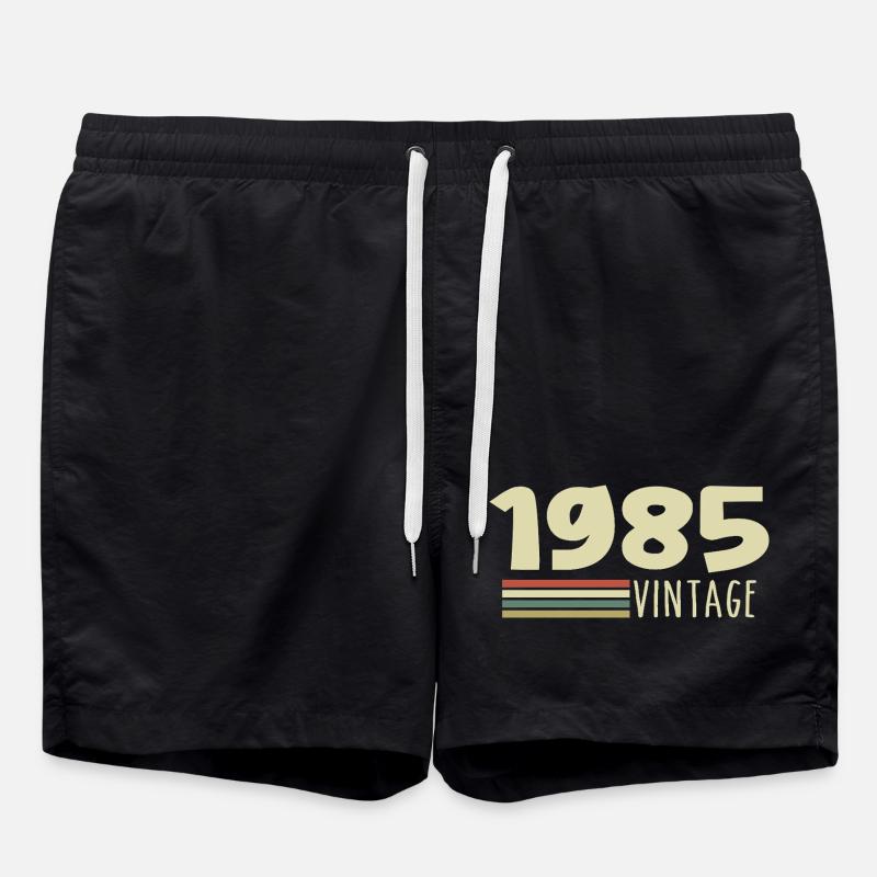 1985-Jubiläum-1985-retro-1985 - Badeshorts - Schwarz
