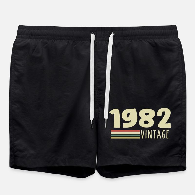 1982-Anniversaire-1982-retro-1982 - Short de bain - noir