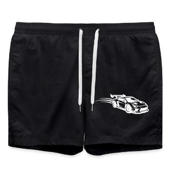 Sports Car Symbol Kmh Car - Swim Trunks - black - Front - AI Model Male 185 light (185cm)