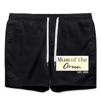 Maman du Marié 2026 - Short de bain - noir - Devant - AI Model Male 185 light (185cm)